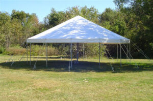 All white event tent