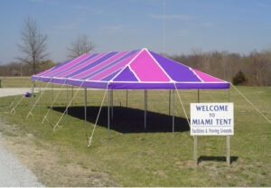 Purple and pink rectangle party tent